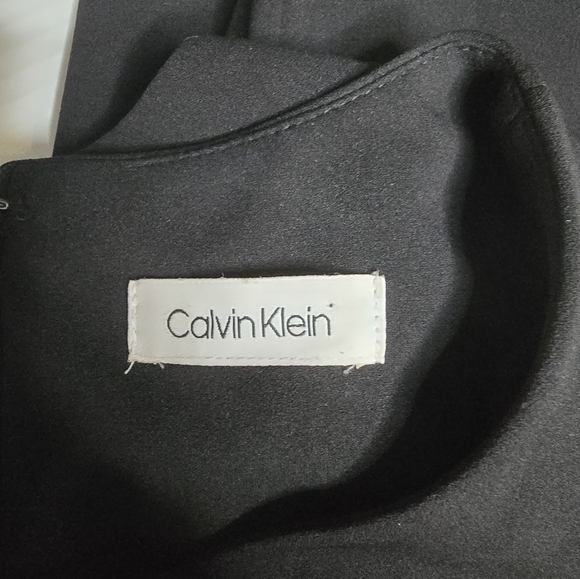 Calvin Klein Sleeveless Drawstring Jumpsuit Black Gold Hardware - Picture 3 of 3